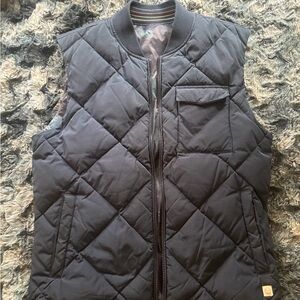 Marine layer quilted navy reversible vest size medium